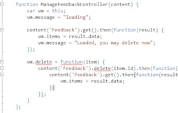 AngularJS Code using content-service
